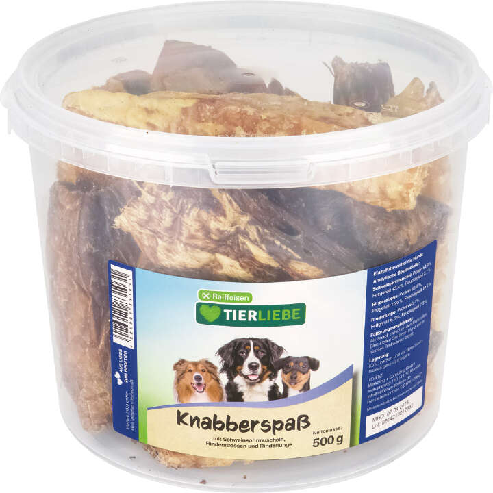 TIERLIEBE Hundeleckerlis Knabberspass im Eimer